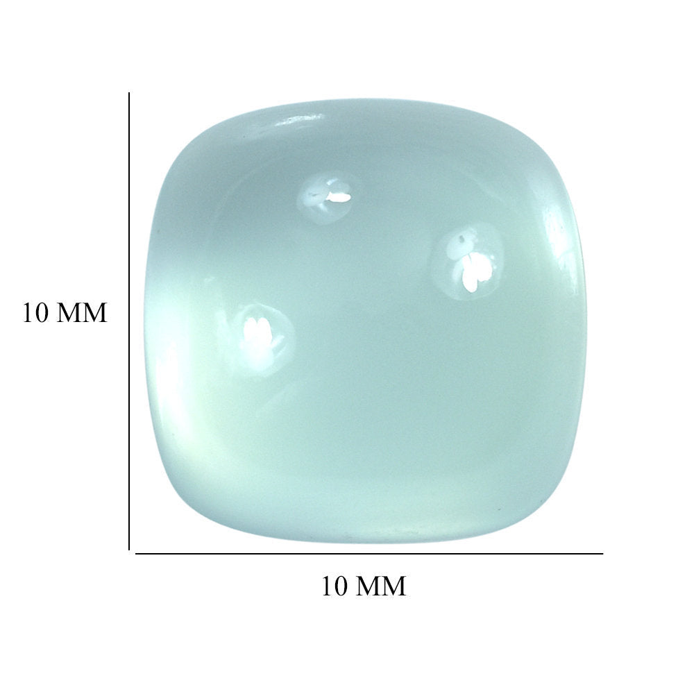 DYED PERU CHALCEDONY CUSHION CAB 10MM 4.30 Cts.