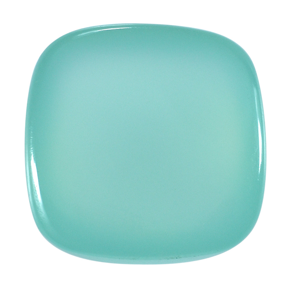 DYED PERU CHALCEDONY CUSHION CAB 14MM 12.76 Cts.