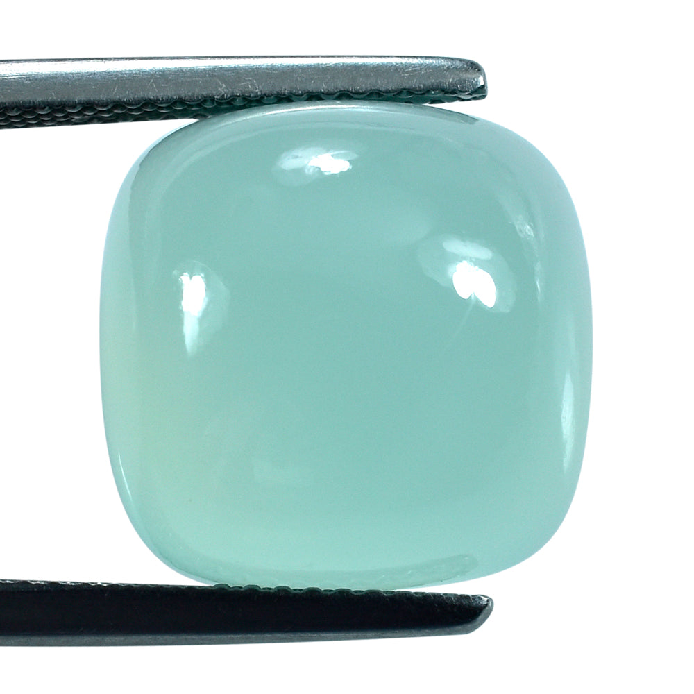 DYED PERU CHALCEDONY CUSHION CAB 14MM 12.76 Cts.