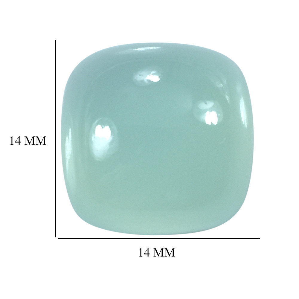 DYED PERU CHALCEDONY CUSHION CAB 14MM 12.76 Cts.