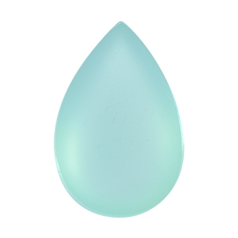 DYED PERU CHALCEDONY PEAR CAB 20X13MM 14.07 Cts.