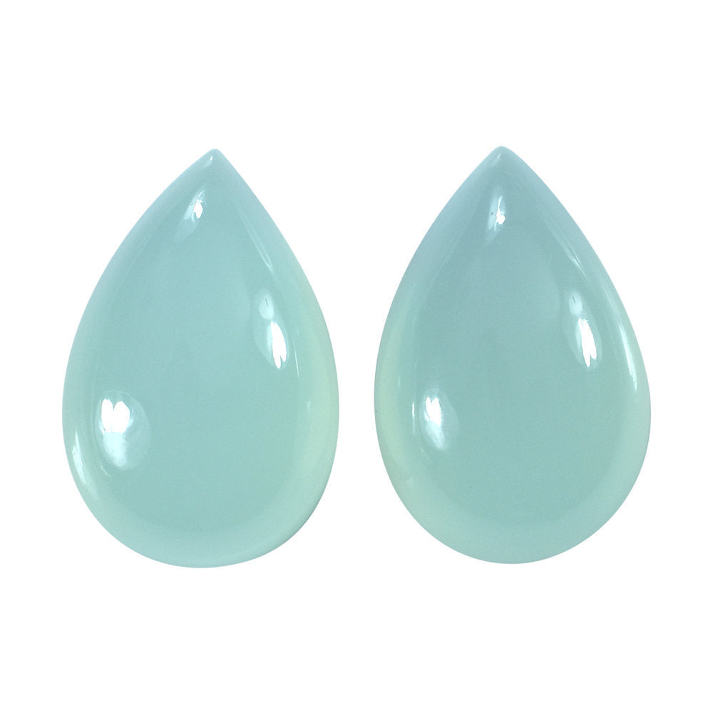 DYED PERU CHALCEDONY PEAR CAB 20X13MM 14.07 Cts.