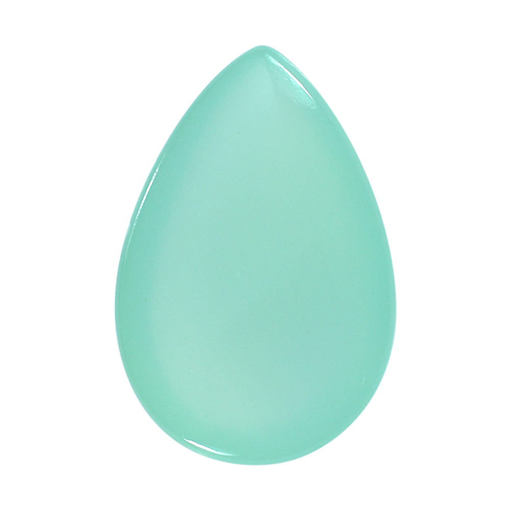 DYED PERU CHALCEDONY PEAR CAB 15X10MM 6.06 Cts.