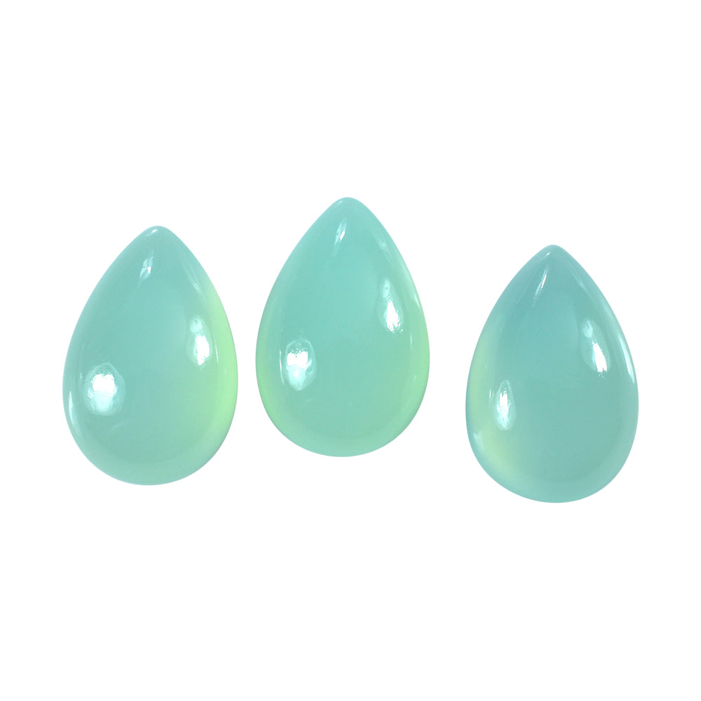DYED PERU CHALCEDONY PEAR CAB 15X10MM 6.06 Cts.