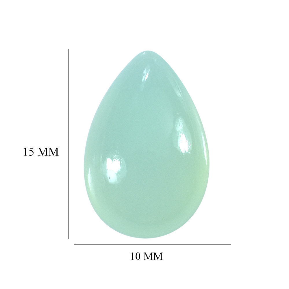 DYED PERU CHALCEDONY PEAR CAB 15X10MM 6.06 Cts.