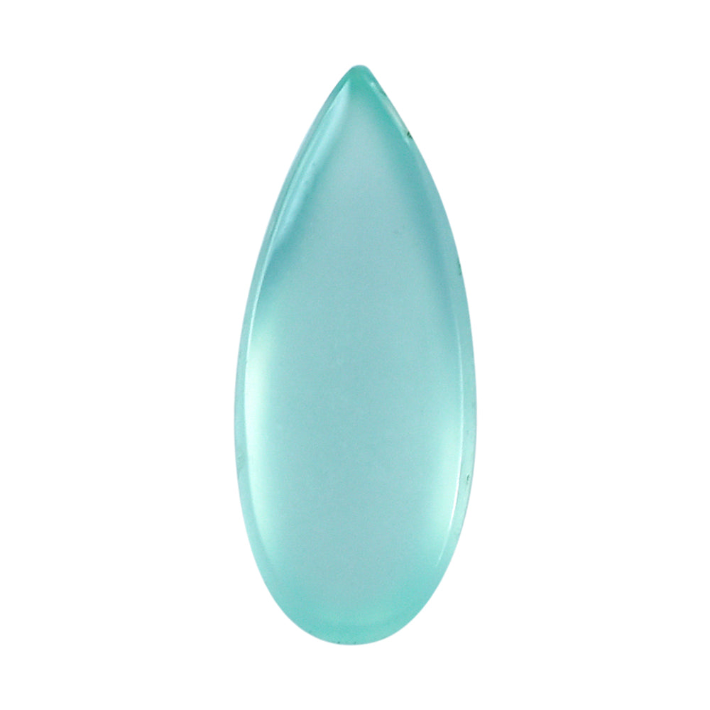 DYED PERU CHALCEDONY PEAR CAB 10X4MM 0.79 Cts.