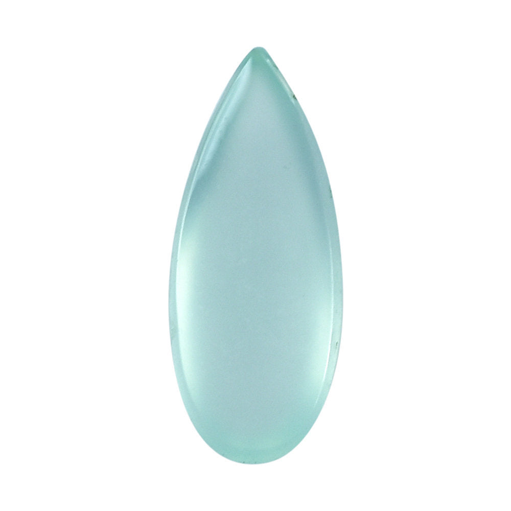 DYED PERU CHALCEDONY PEAR CAB 10X4MM 0.79 Cts.