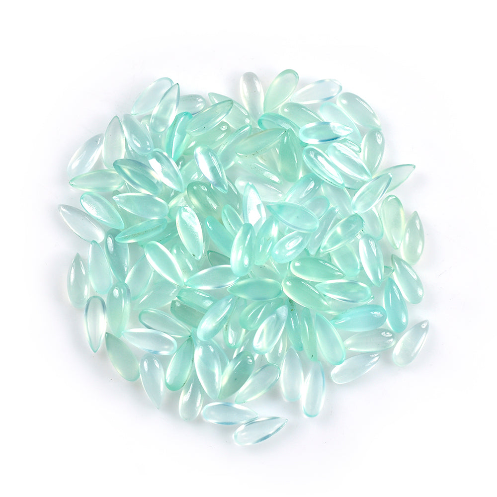 DYED PERU CHALCEDONY PEAR CAB 10X4MM 0.79 Cts.