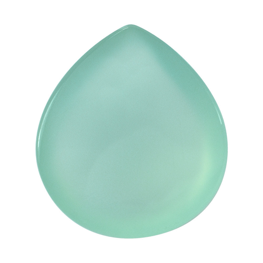 DYED PERU CHALCEDONY PEAR CAB 18X16 MM 11.70 Cts.