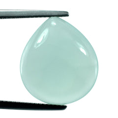 DYED PERU CHALCEDONY PEAR CAB 18X16 MM 11.70 Cts.