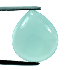 DYED PERU CHALCEDONY PEAR CAB 18X16 MM 11.70 Cts.