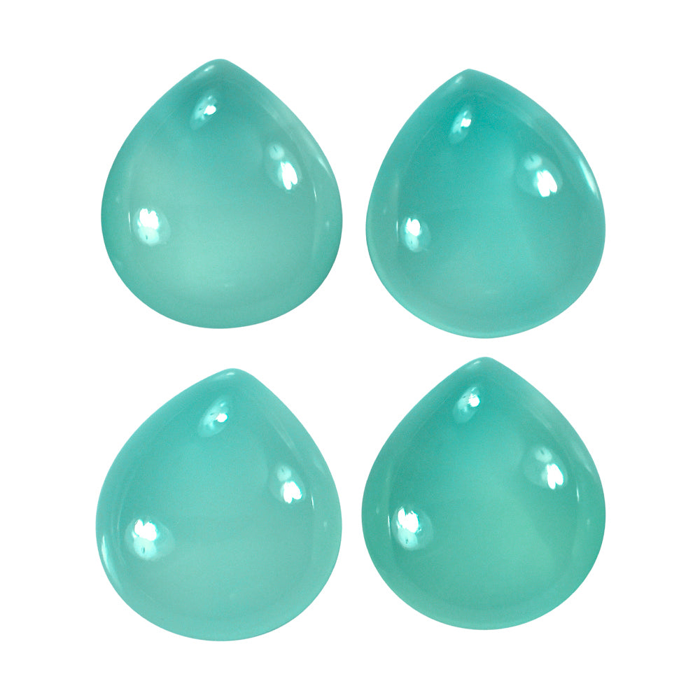 DYED PERU CHALCEDONY PEAR CAB 18X16 MM 11.70 Cts.