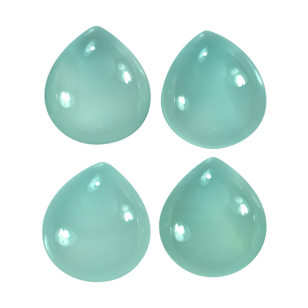 DYED PERU CHALCEDONY PEAR CAB 18X16 MM 11.70 Cts.