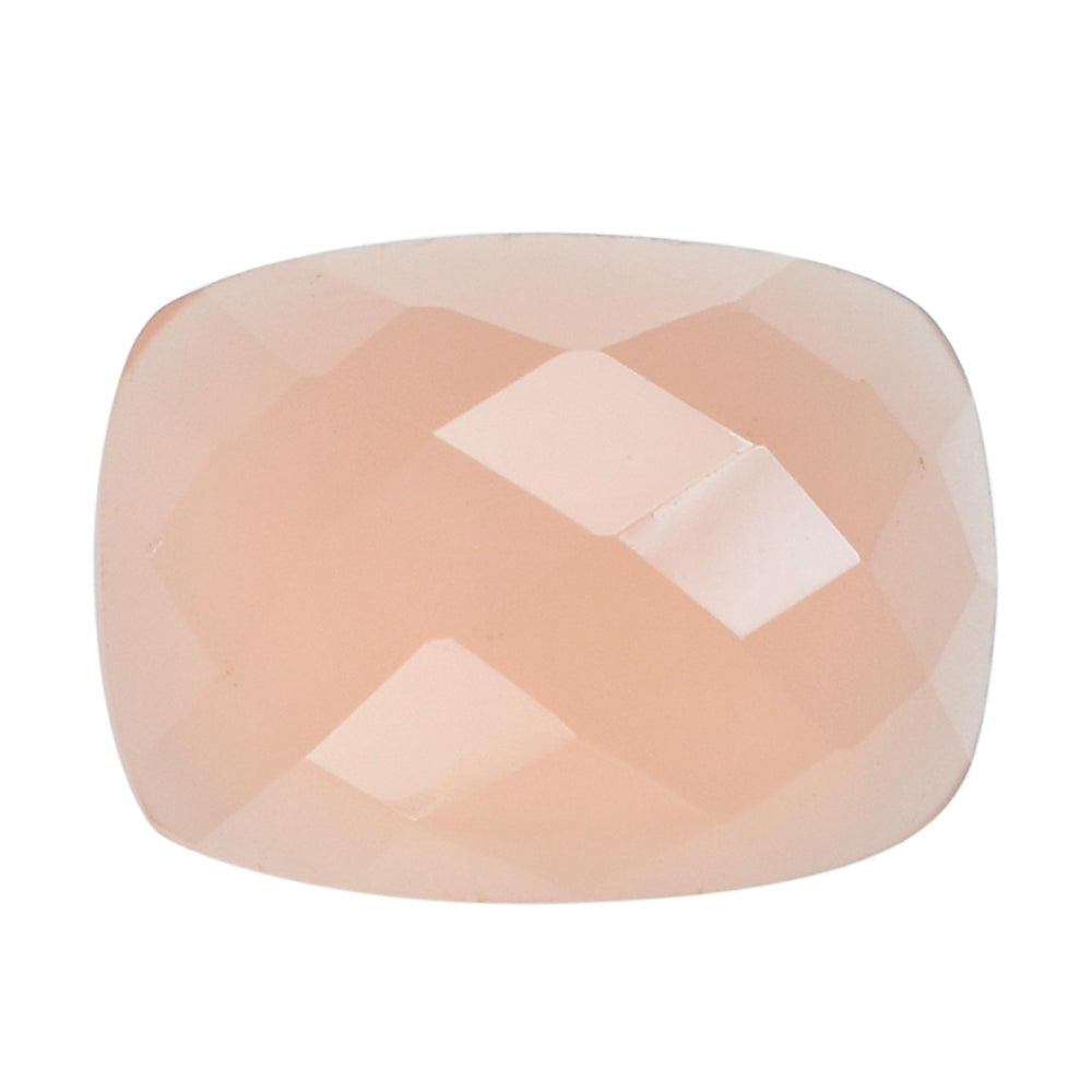 DYED PINK CHALCEDONY CHECKER CUSHION CAB (MEDIUM/CLEAN) 16X12MM 8.50 Cts.