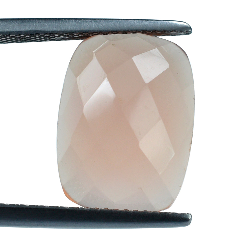 DYED PINK CHALCEDONY CHECKER CUSHION CAB (MEDIUM/CLEAN) 16X12MM 8.50 Cts.