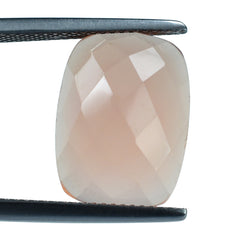 DYED PINK CHALCEDONY CHECKER CUSHION CAB (MEDIUM/CLEAN) 16X12MM 8.50 Cts.