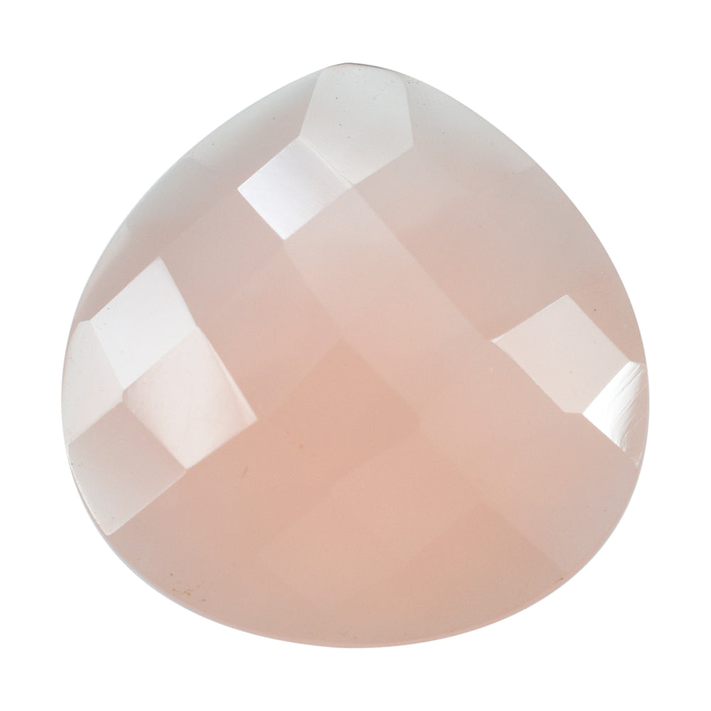 DYED PINK CHALCEDONY CHECKER PEAR CAB  20MM 12.60 Cts.