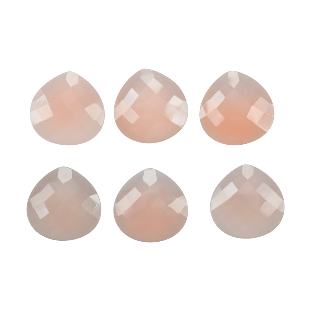 DYED PINK CHALCEDONY CHECKER PEAR CAB  20MM 12.60 Cts.