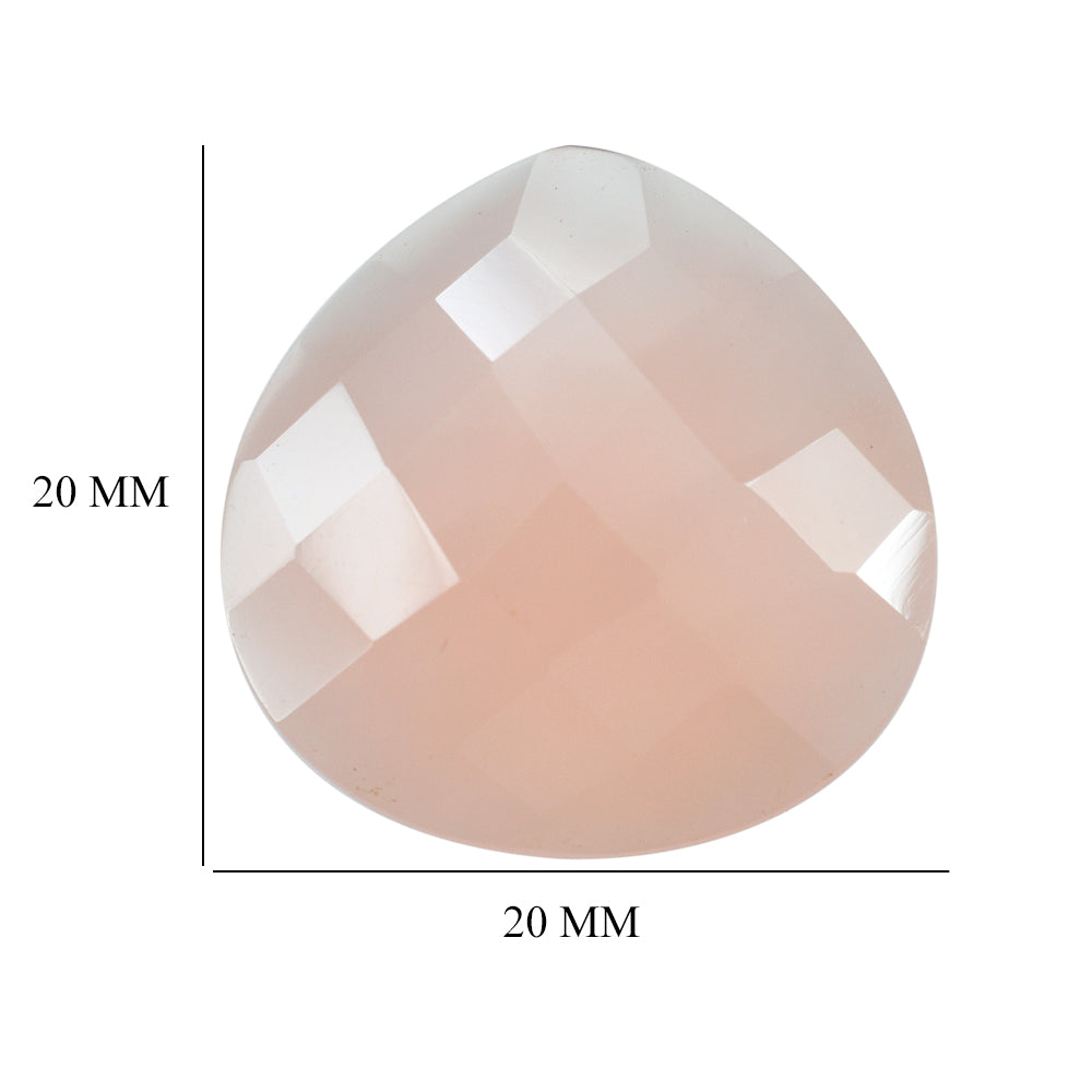 DYED PINK CHALCEDONY CHECKER PEAR CAB  20MM 12.60 Cts.