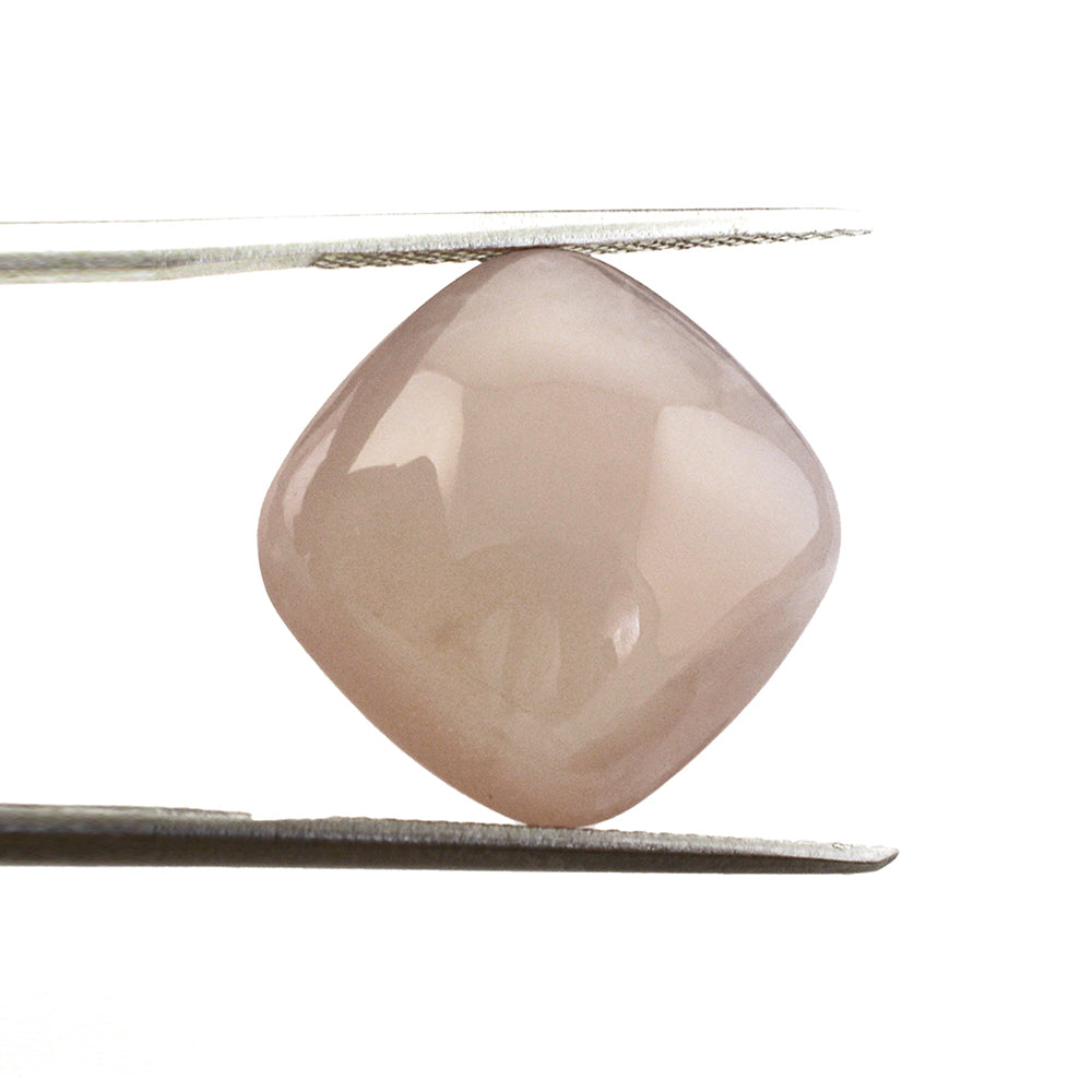 NATURAL PINK CHALCEDONY LENTIL CUSHION 16 MM 16.43 Cts.