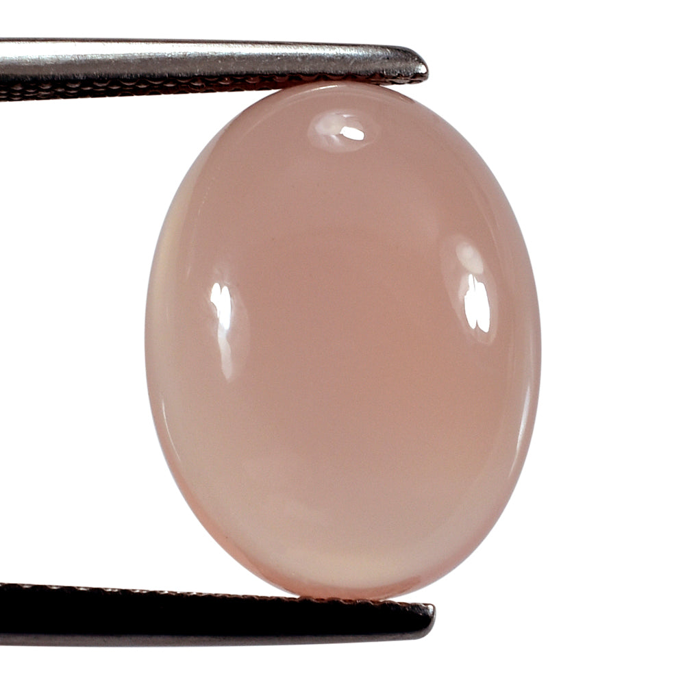 DYED PINK CHALCEDONY OVAL CAB 16X12MM 8.75 Cts.