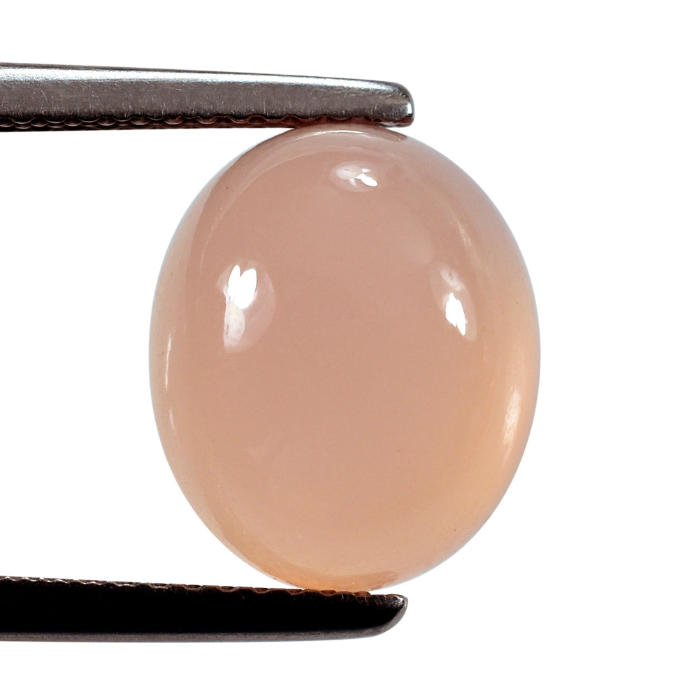 DYED PINK CHALCEDONY OVAL CAB 12X10MM 5.13 Cts.