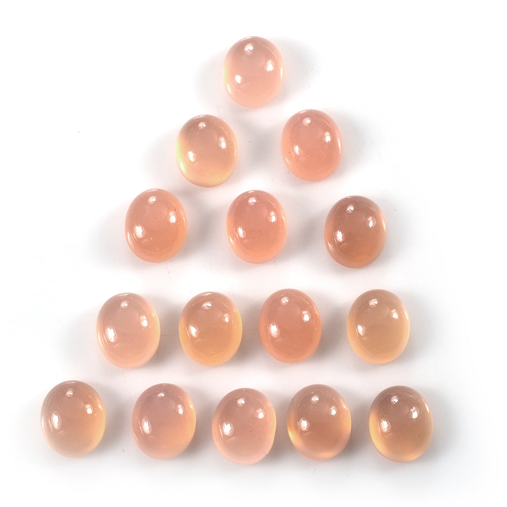 DYED PINK CHALCEDONY OVAL CAB 12X10MM 5.13 Cts.