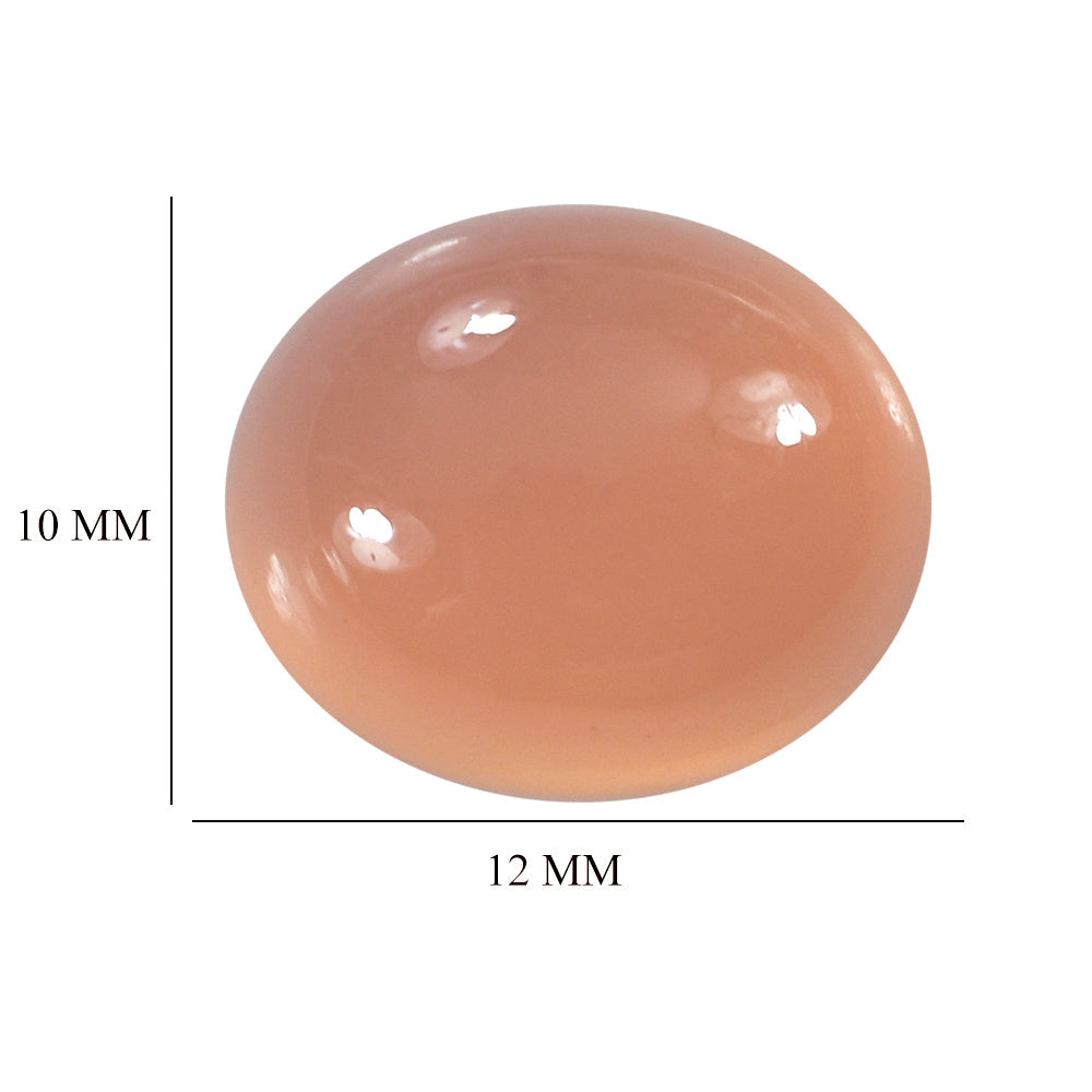 DYED PINK CHALCEDONY OVAL CAB 12X10MM 5.13 Cts.