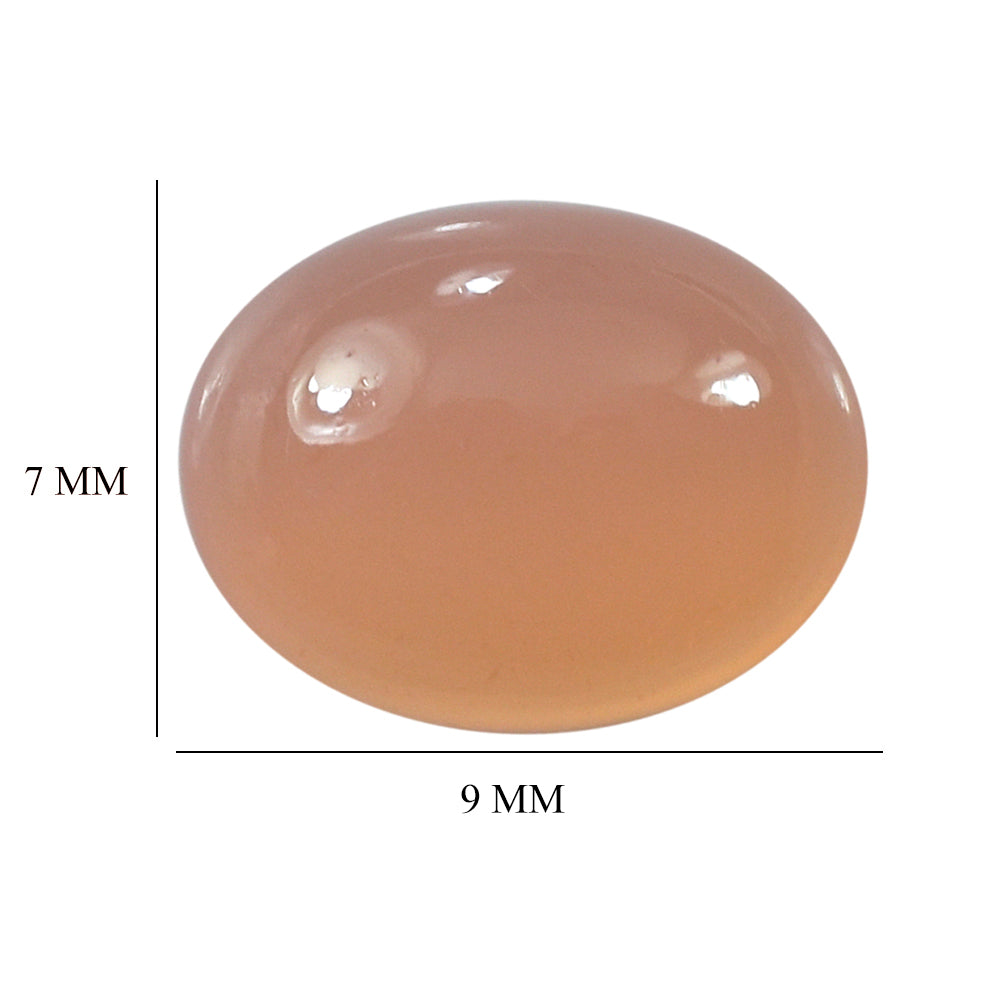 DYED PINK CHALCEDONY OVAL CAB 9X7MM 1.91 Cts.
