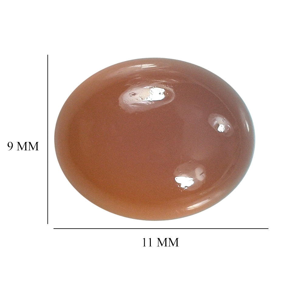 DYED PINK CHALCEDONY OVAL CAB 11X9MM 4.00 Cts.