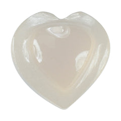 DYED PINK CHALCEDONY CARVED HEART PLATE 8MM 1.59 Cts.