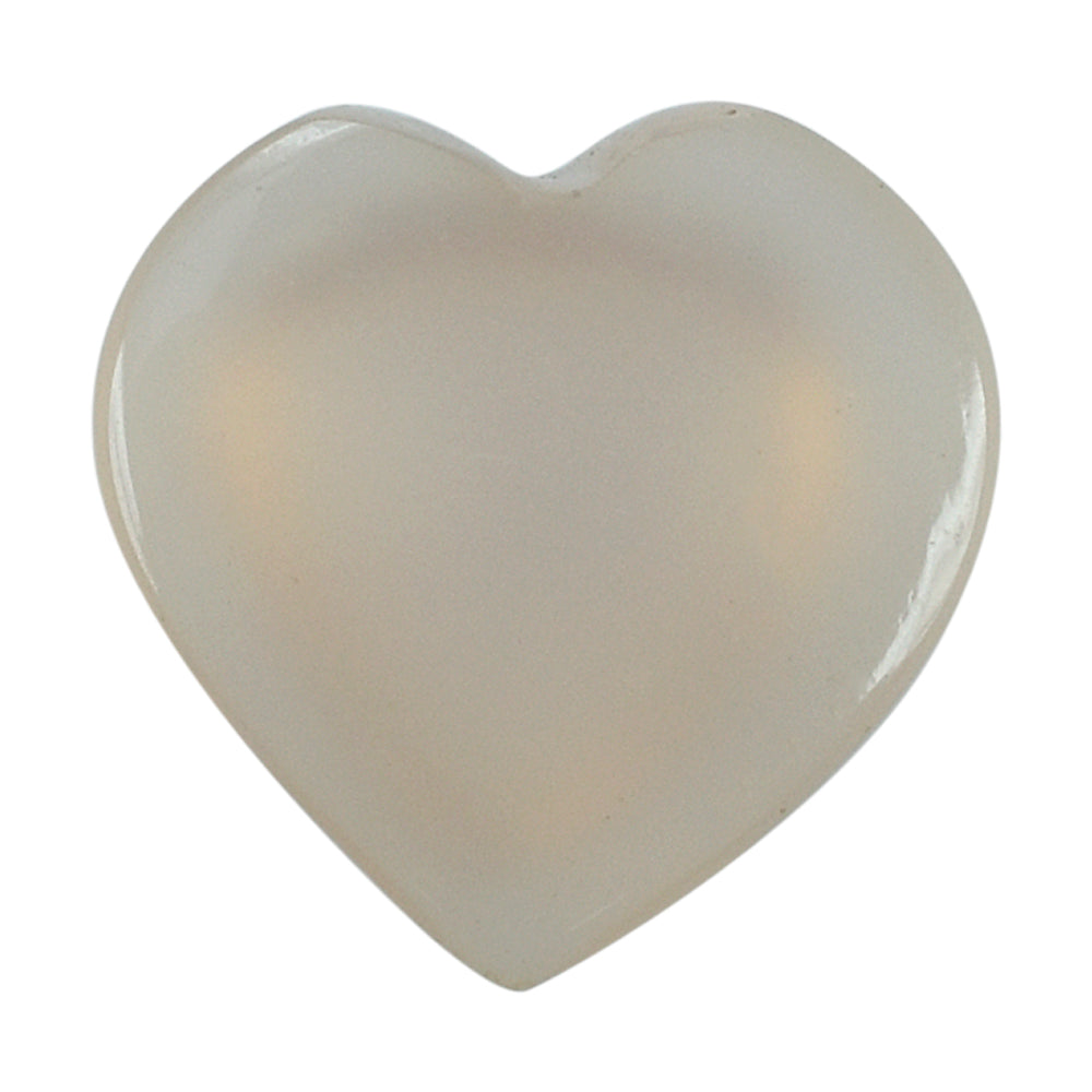 DYED PINK CHALCEDONY CARVED HEART PLATE 8MM 1.59 Cts.
