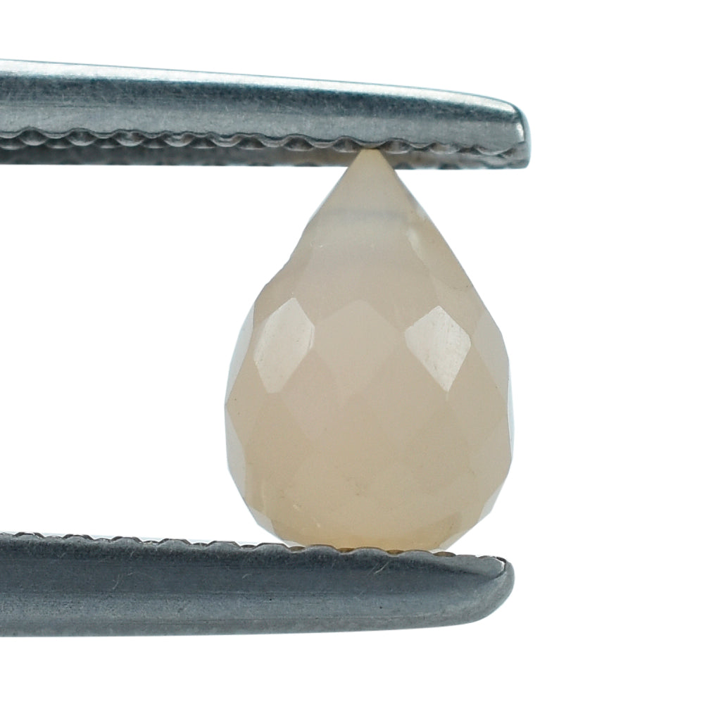 DYED PINK CHALCEDONY FACETED DROPS (FULL DRILL) 7X5MM 1.02 Cts.