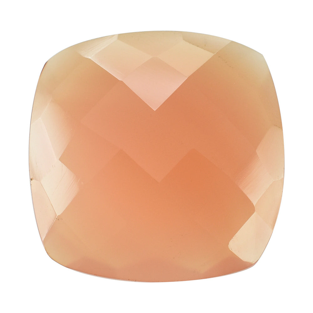 DYED PINK CHALCEDONY BRIOLETTE CUSHION  20MM 14.75 Cts.