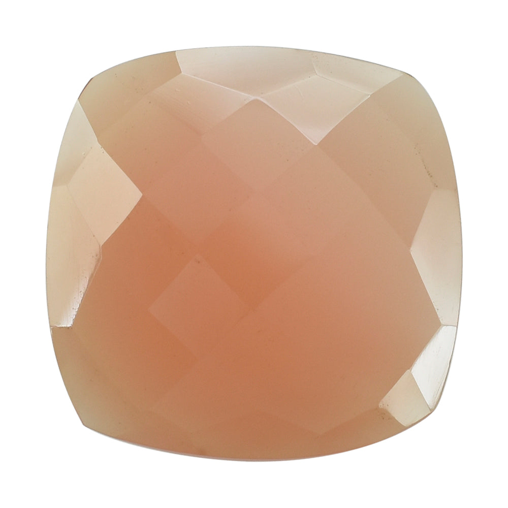 DYED PINK CHALCEDONY BRIOLETTE CUSHION  20MM 14.75 Cts.