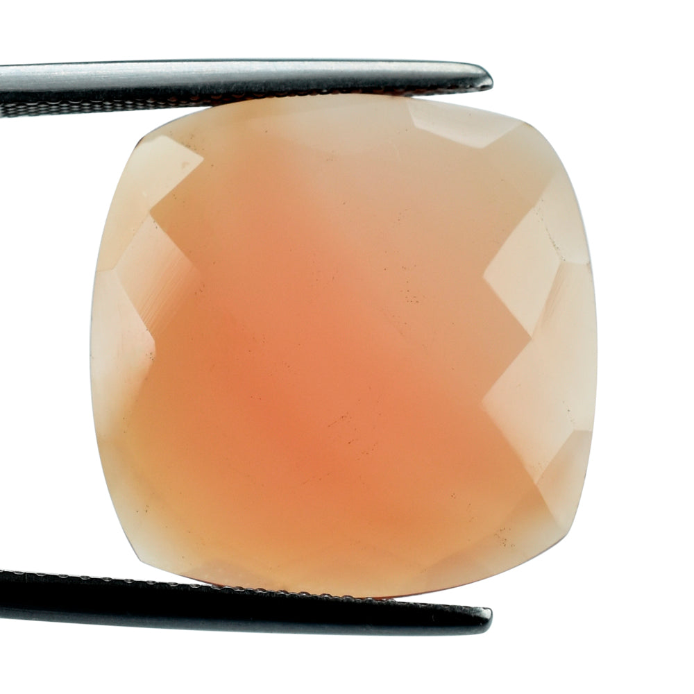 DYED PINK CHALCEDONY BRIOLETTE CUSHION  20MM 14.75 Cts.