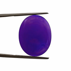 DYED PURPLE CHALCEDONY OVAL CAB (DYED)(FLAT) 22X17.50 MM 7.20 Cts.
