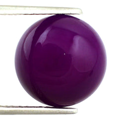 DYED PURPLE CHALCEDONY ROUND CAB 13.50MM 9.48 Cts.