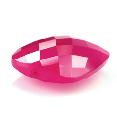 DYED RED FUCHSIA CHALCEDONY BRIOLETTE CUSHION (HALF DRILL) 20X15MM 12.60 Cts.