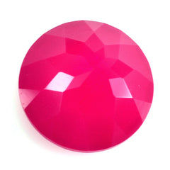 DYED RED FUCHSIA CHALCEDONY CUT ROUND 12MM 5.88 Cts.