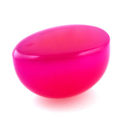 DYED RED FUCHSIA CHALCEDONY IRREGULAR PEAR CAB 16X12MM 14.54 Cts.