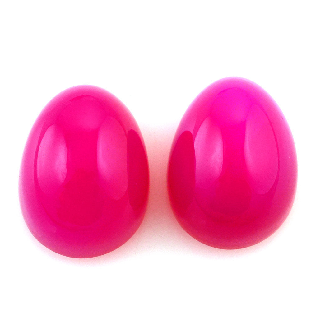 DYED RED FUCHSIA CHALCEDONY IRREGULAR PEAR CAB 16X12MM 14.54 Cts.