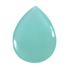 DYED PERU CHALCEDONY LENTIL PEAR 30X23MM 30.17 Cts.