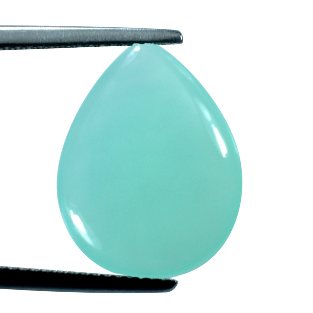 DYED PERU CHALCEDONY LENTIL PEAR 30X23MM 30.17 Cts.