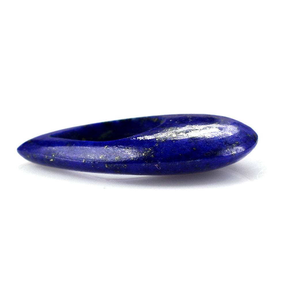 LAPIS LAZULI CARVED LENTIL PEAR WITH CARVED 25X15MM 9.20 Cts.