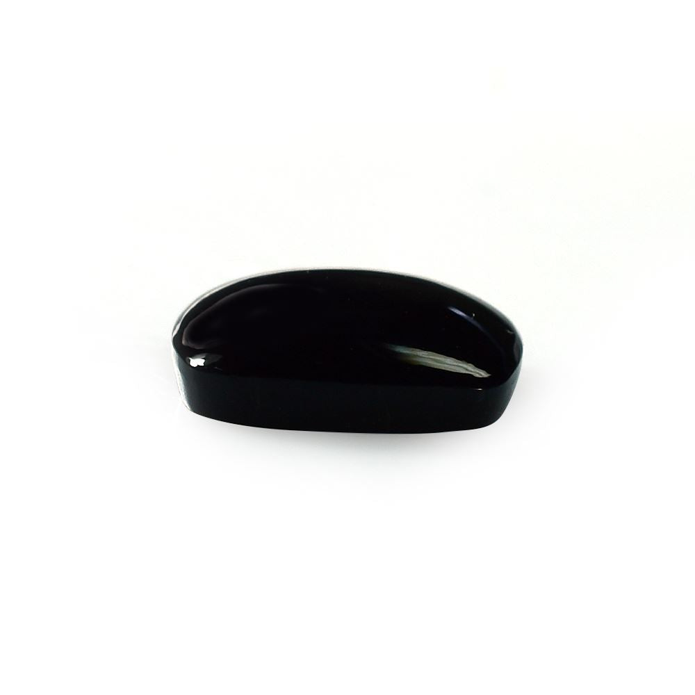 ONYX BLACK PLAIN CUSHION CAB CARVED BACK (OPAQUE/CLEAN) 12.00X12.00MM 5.02 Cts.