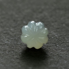 WHITE MOONSTONE MELON CARVED DROPS (MILKY) (CLEAN) 12X8 MM 4.65 Cts.