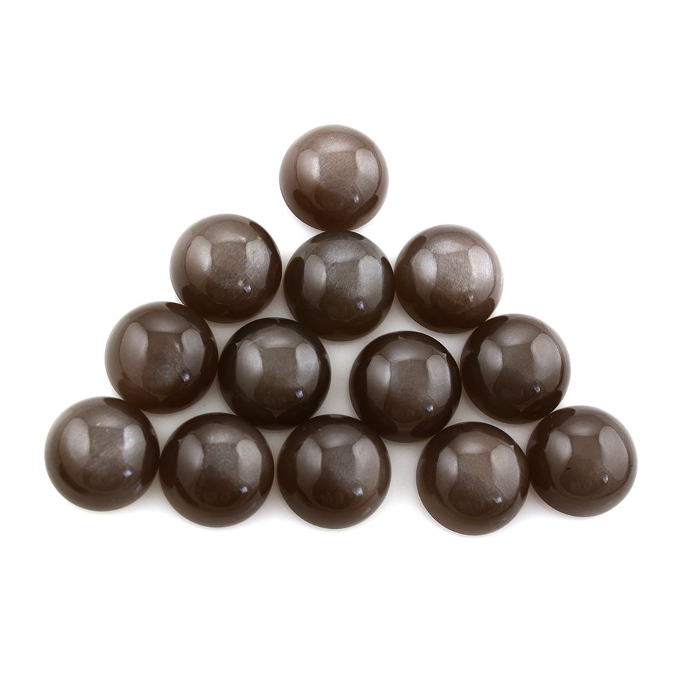 CHOCOLATE MOONSTONE ROUND CAB 14MM 10.25 Cts.