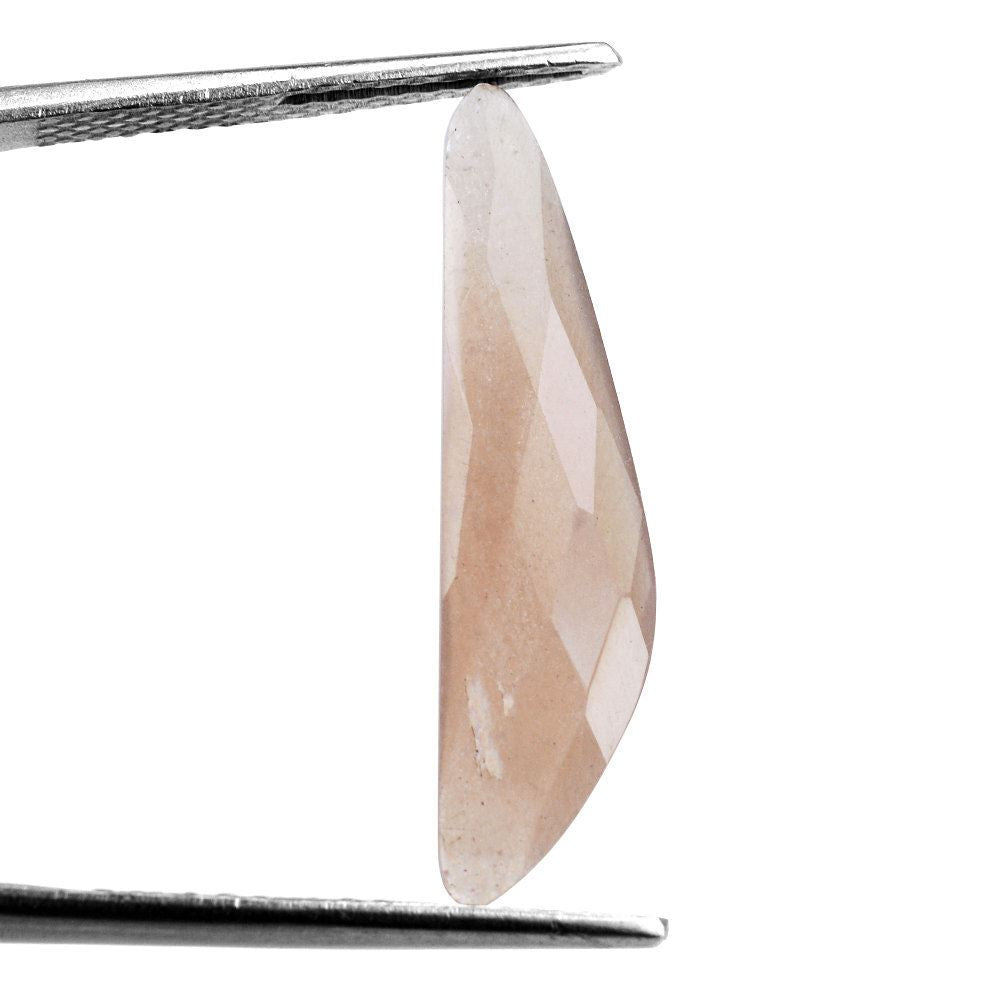 CHOCOLATE MOONSTONE BRIOLETTE HALF PEAR 27X7MM 3.78 Cts.