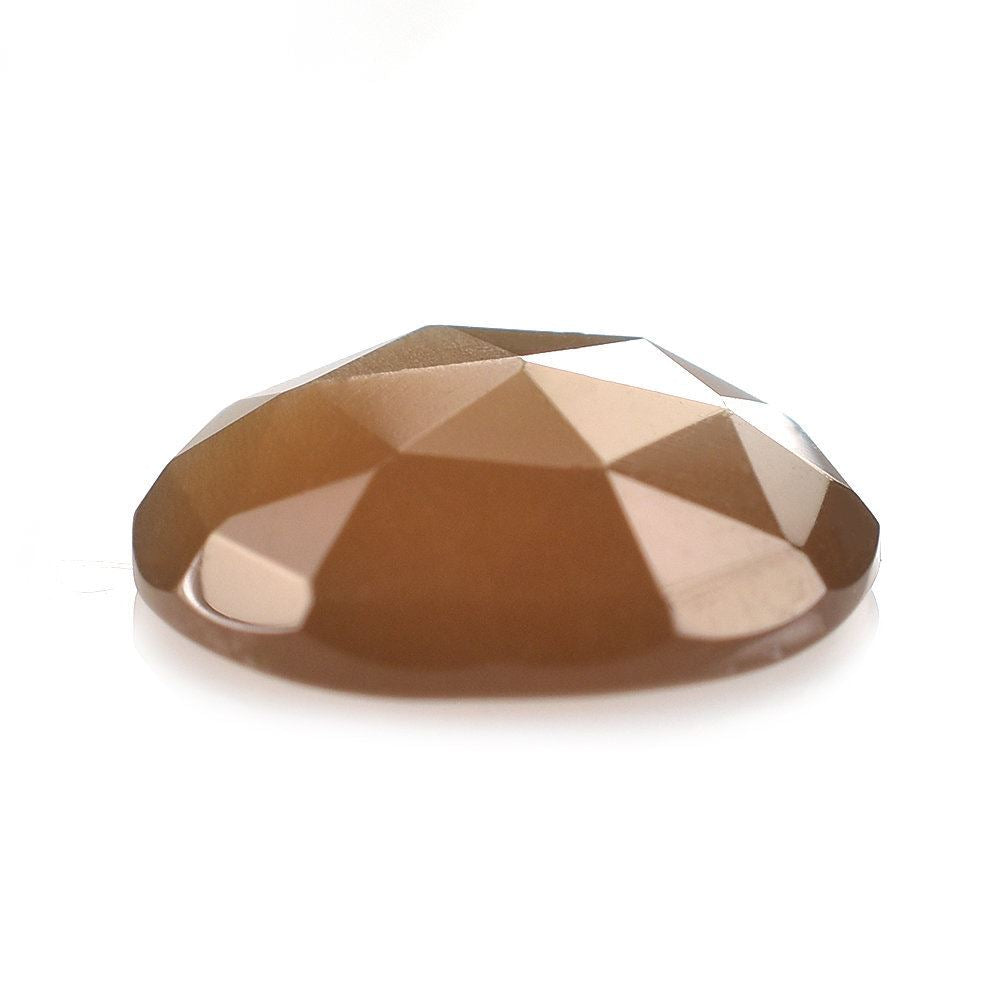 CHOCOLATE MOONSTONE ROSE CUT ROUND CAB (MEDIUM) 12.00MM 3.76 Cts.